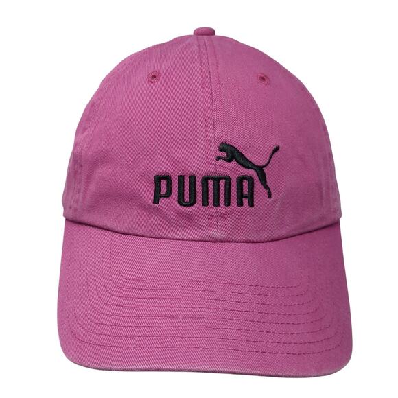 Puma Slideback Baseball Cap Pink One Size Adjustable Embroidered Vented Holes - Picture 1 of 9